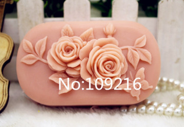 New Product!!1pcs Chinese Rose (zx339) Food Grade Silicone Handmade Soap Mold Crafts DIY Mould