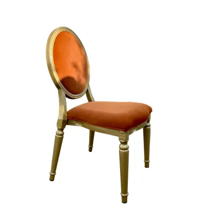 Factory-Price Luxury Modern Iron and Velvet Louis Chairs for Events