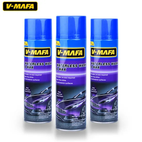 liquid can car aerosol waterless wash and wax