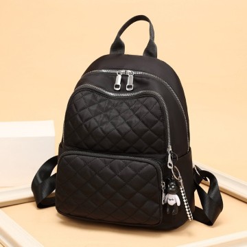 Joker-Inspired Rhombic Sewing Girls Backpack - Large Capacity and High Quality