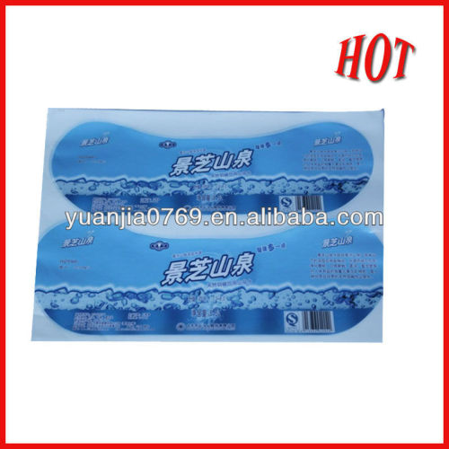 Customized top hot water bottle sticker with glossy lamination