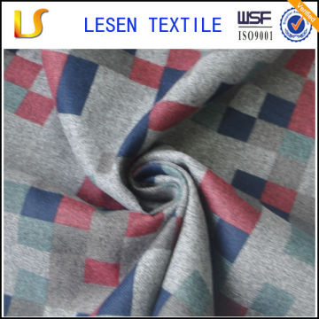 Lesen Textile fake wool fabric/100 polyester printed imitate wool fabric