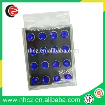 Blue Round Acrylic Diamond Push Pin Set