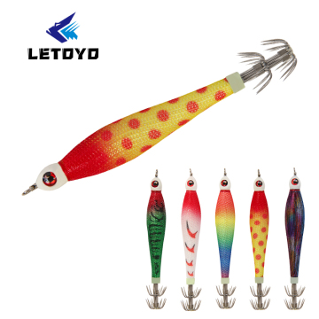 Ο Letoyo οδηγεί το Sutte Luminous Duel Squid Jig με άγκιστρο ομπρέλα διπλού στρώματος και ισχυρό νυχτερινό φως