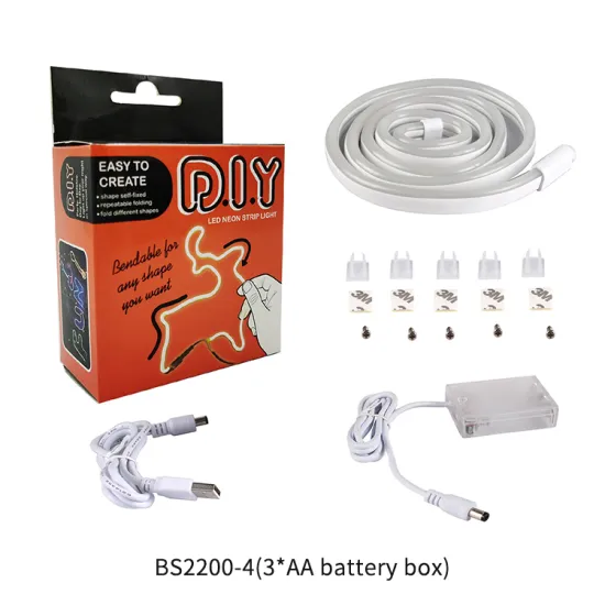 Hot Sale DIY LED Neon Rope Light: Color Changeable, Custom Shapes, Rechargeable Battery 5V Desktop Centerpiece