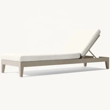 Aluminum Frame Beach Sun Bed Chaise Lounge