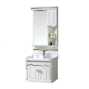 PVC Bathroom Wash Basin Cabinet with Basin and Mirror