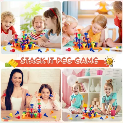 Peg Board Toddler Toys for Math and Numbers Learning