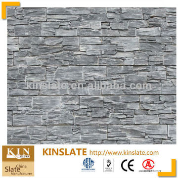 KINSLATE Black Cement Natural Stone Panel,chiseled stone wall cladding
