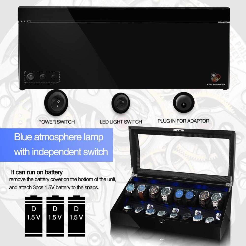 Ww 8224 Ebony Quad Rotors Watch Winder Details