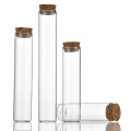 Clear Candy Storage Tubes Glass Vial With Cork