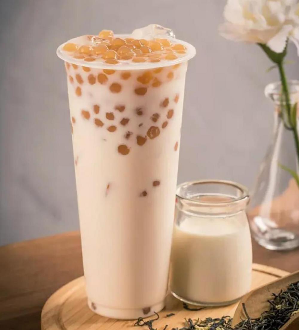 Aliments de boba doré à lait congelé