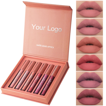 Custom Logo Cruelty-Free Velvet Matte Liquid Lipstick Set with Lip Gloss