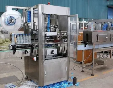 Automatic shrink label sleeving machine for square bottle