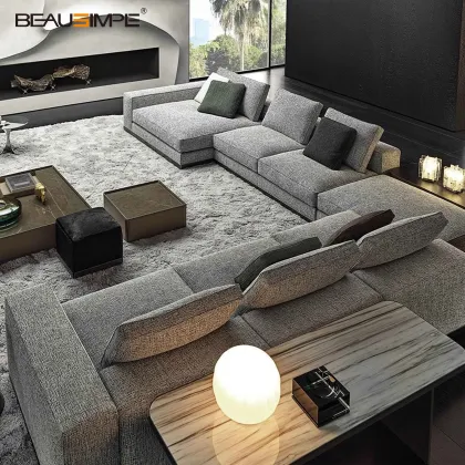 Italian Minimalist Luxury Modular Sectional West Sofa