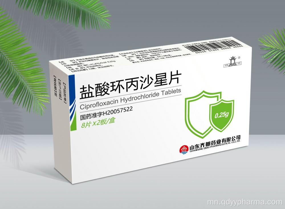 CIPROFLOXACINICINE HYDROCHLORDERAIRE 250MG