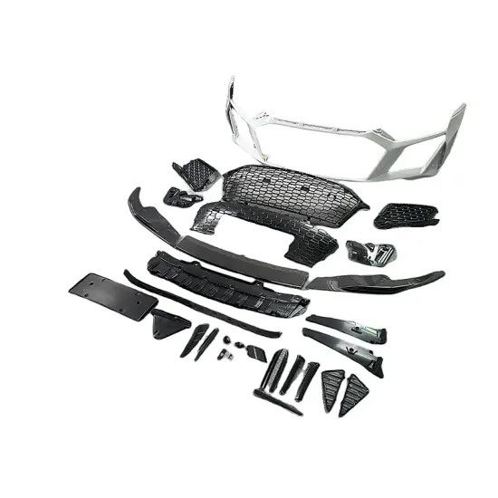 Retrofit 22 Front Bumper Rear Bumper Assembly Side Skirt Body Kit for Audi R8