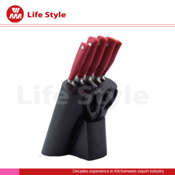 7 pcs kitchen knife with shear and block
