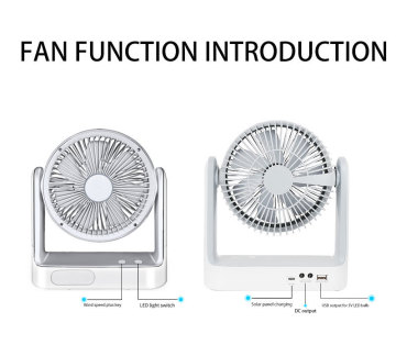 Efficient Solar-Powered Electric Fan for Outdoor Use