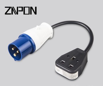 ZNPON 16A Plug to 13A UK Socket Adapter