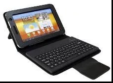 Pu / Flocking Case With Bluetooth3.0 Keyboard For Samsung Galaxy Tab 7" Plus P6200
