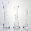 Vase en verre bouche bouche transparente avec vague