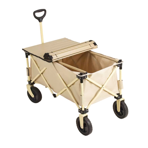 Wagon de camping pliant portable multifonctionnel extérieur