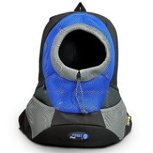 Mochila Pet Azul Pequena em PVC e Malha