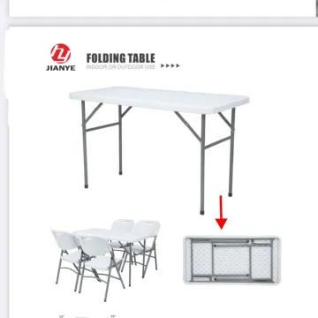 Plastic Outdoor Trestle Table HY-C122A - 4FT (122CM) for Camping and Dining