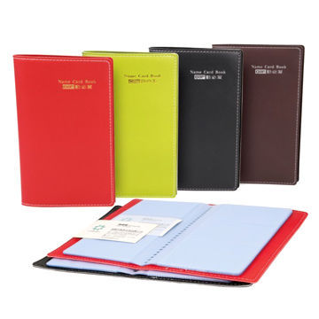 2013 PVC/PU Leather Business Card Holder for Name/IC Card/VISA, Available in Black/Brown/Red/Green