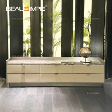 Minimalist Marble Tabletop TV Cabinet