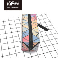 Geometric design changable color PU Cosmetic bag