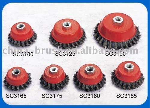 knot wire cup brush/steel wire brush