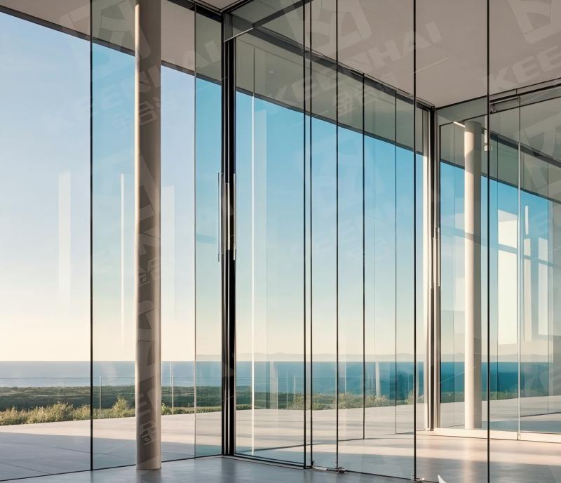 Clear curtain wall glass
