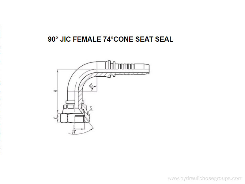 90° JIC Female 74° Cone 26791