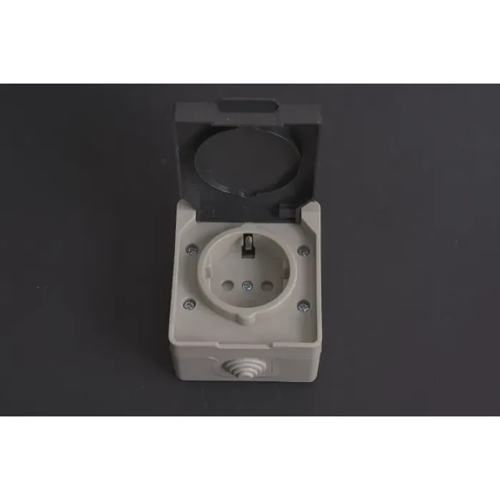 Tombol Panggilan Bel Pintu Luar Ruangan berwarna Abu-abu