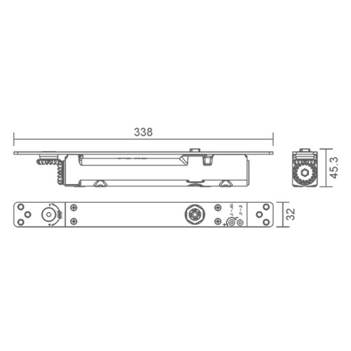 Регулируемая силовая кулачка скрытая дверь ближе