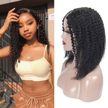 Wholesale U Part Curly Wig 100% Human Hair, Afro Kinky Curly Cambodian U Part Wig