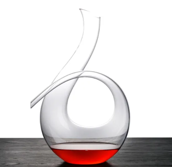 Lead-Free Crystal Swan Wine Decanter Glass Carafe