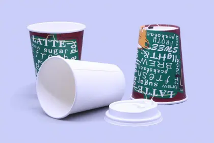 Insulated printed coffee paper cup