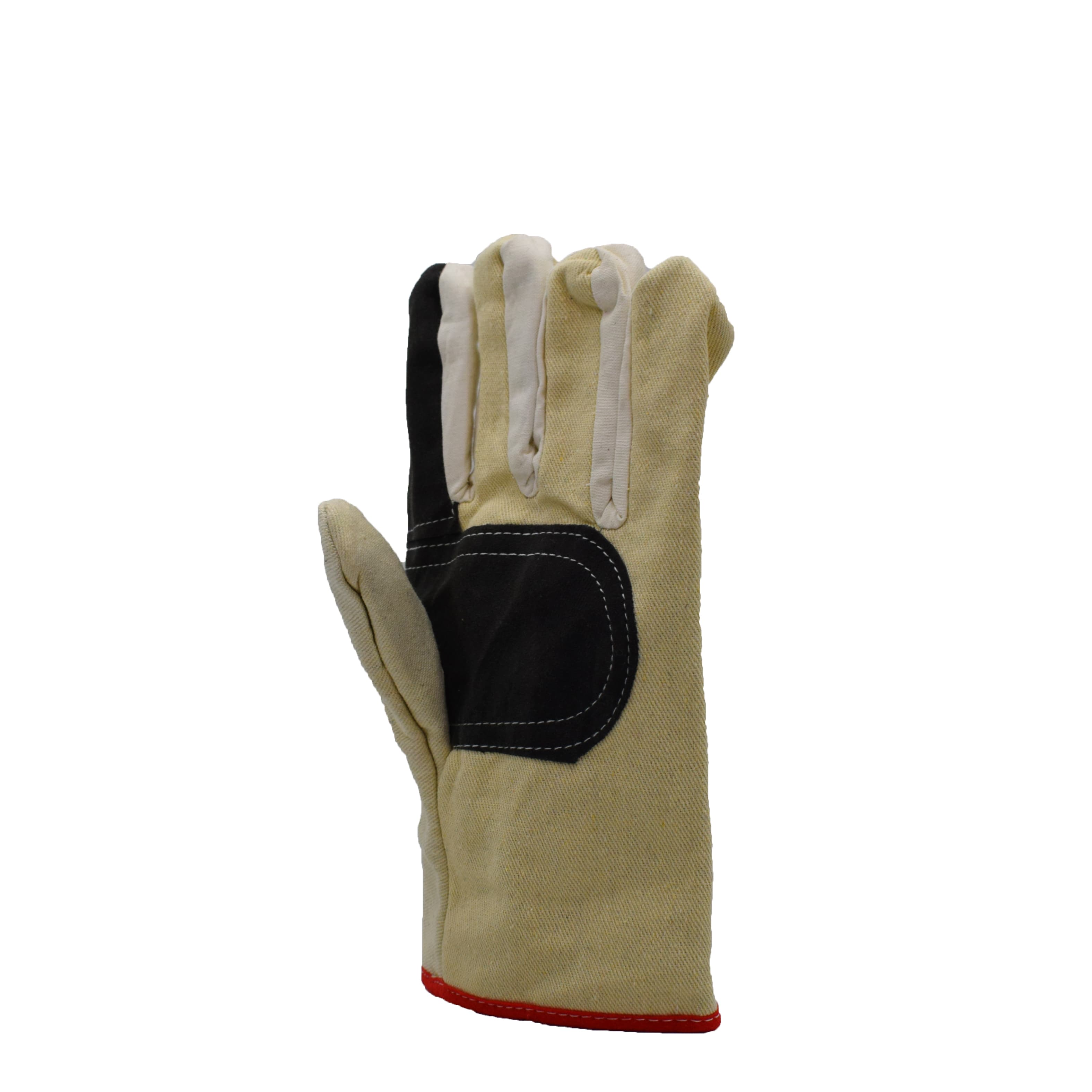 24-line yellow canvas thick protective gloves