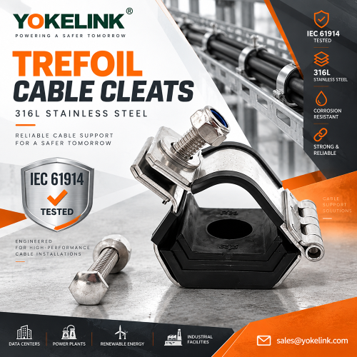 Trefoil Cable Cleat 316L Nerezová ocel pro 33kv vodič