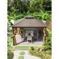 Tuin pergola patio cover paviljoen dak geventileerde prieel
