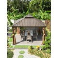 Aluminum Gazebo With Galvanized Steel Double-roof