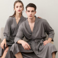 Night Gown new couple pure color Women's Bathrobe