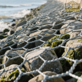 Gabiões de malha de fio de ferro galvanizado hexagonal