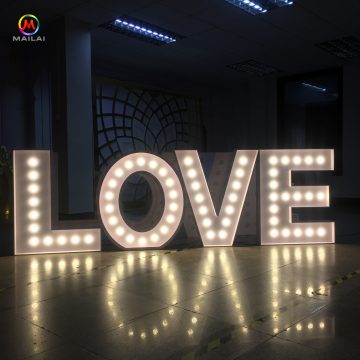 Wholesale A-Z LED Letters Lights for Wedding Stage Decoration