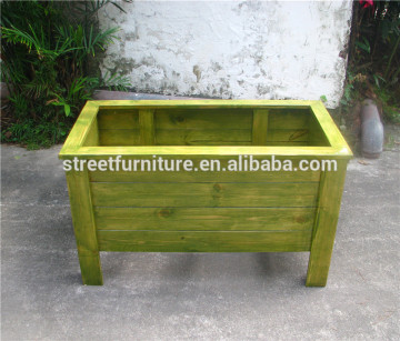 Pine wood outdoor planter wooden planter