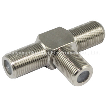 Three Female F Connector Adaptor