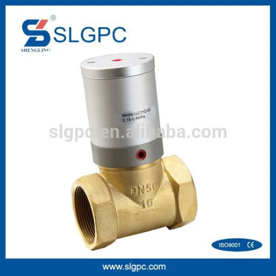 Brass 2 way Q22HD 2/2 way pneumatic piston valves (water air oil gas) valve Q22HD-50